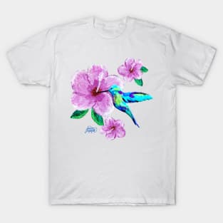 Hummingbird & Flowers T-Shirt